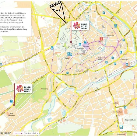 3 Raum-Wohnung mit Blick auf die Zitadelle Petersberg - DIREKT am BUGA-Gelände 2021 Erfurt Exterior foto