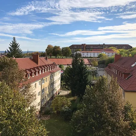 3 Raum-Wohnung mit Blick auf die Zitadelle Petersberg - DIREKT am BUGA-Gelände 2021 Erfurt Exterior foto